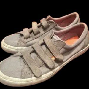KEDS TIEBREAK NYLON/SUEDE SNEAKERS, GRAY, WOMEN’S SIZE 9.5M